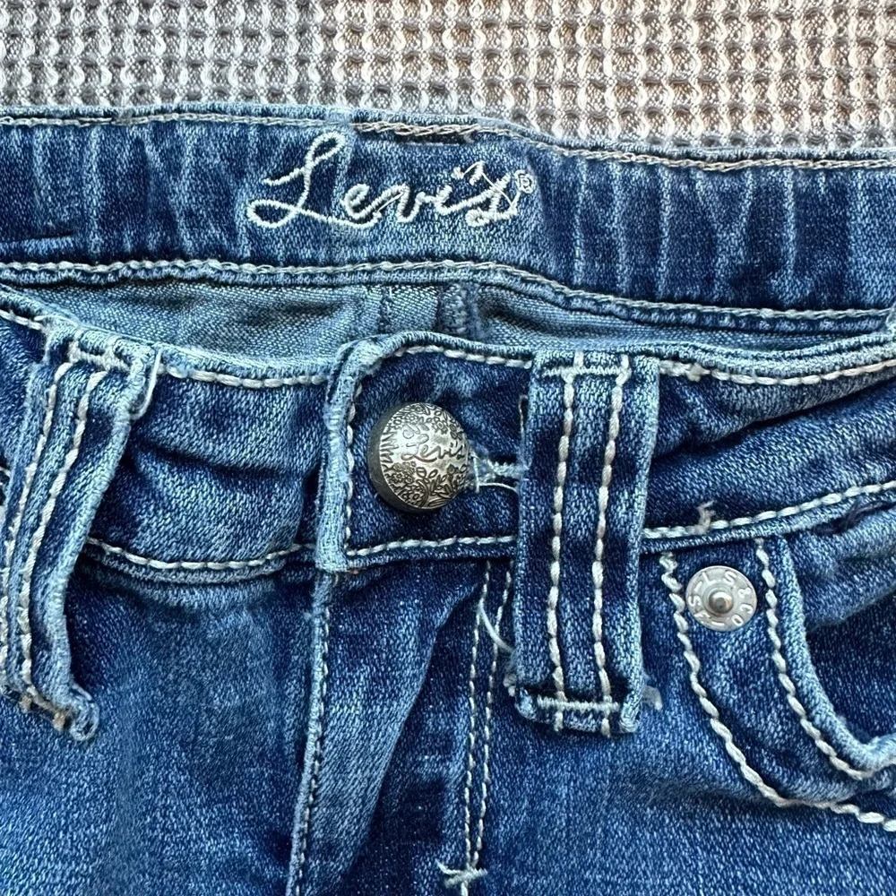 Girls Skinny Fit Stretch Denim Blue Jeans 5-Pocket Styling Size 7 Regular youth
